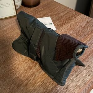 Barbour Green Quilted Dog Coat